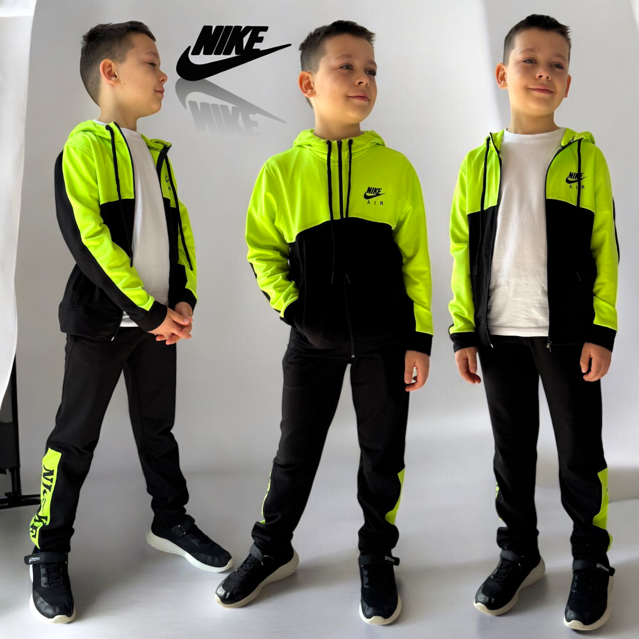 Спортивний Костюм на хлопчика 134 см 003411 Салатовий