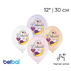 Принт 107 BELBAL-ББ 12" Девочка - мишка на місяці