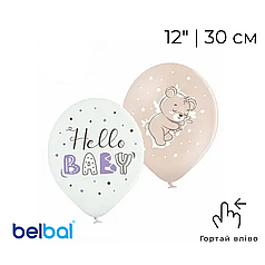 Принт 190 BELBAL-ББ 12" Ведмедик Hello baby - асорті
