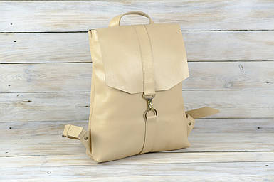 Жіночий рюкзак Монако з натуральної шкіри колір Бежевий