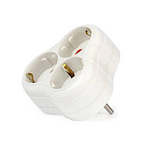 Розгалужувач 3 входи круглий DELTA в розетку EL-Bi (56266)