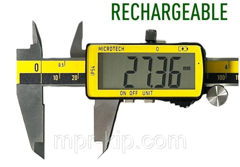 Штангенциркуль цифровий, що перезаряджається 0-150мм (±0,01 мм; IP-54) ISO 17025 Держреєстр №У1987-95, Україна, фото 1