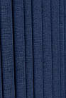 Однотонна лляна структурна штора "Safir", колір темно-синій, фото 2