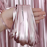 Шторка для фотозон з дощику (фольгована) | Сатин Пудровий 1х2м