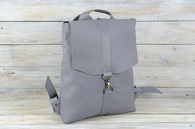 Жіночий рюкзак Монако з натуральної шкіри колір Сірий