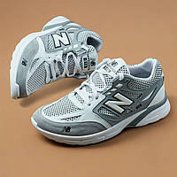 Кросівки чоловічі New Balance Grey-White нубук-сітка