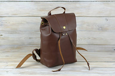 Жіночий рюкзак Прага з натуральної шкіри колір Вишня