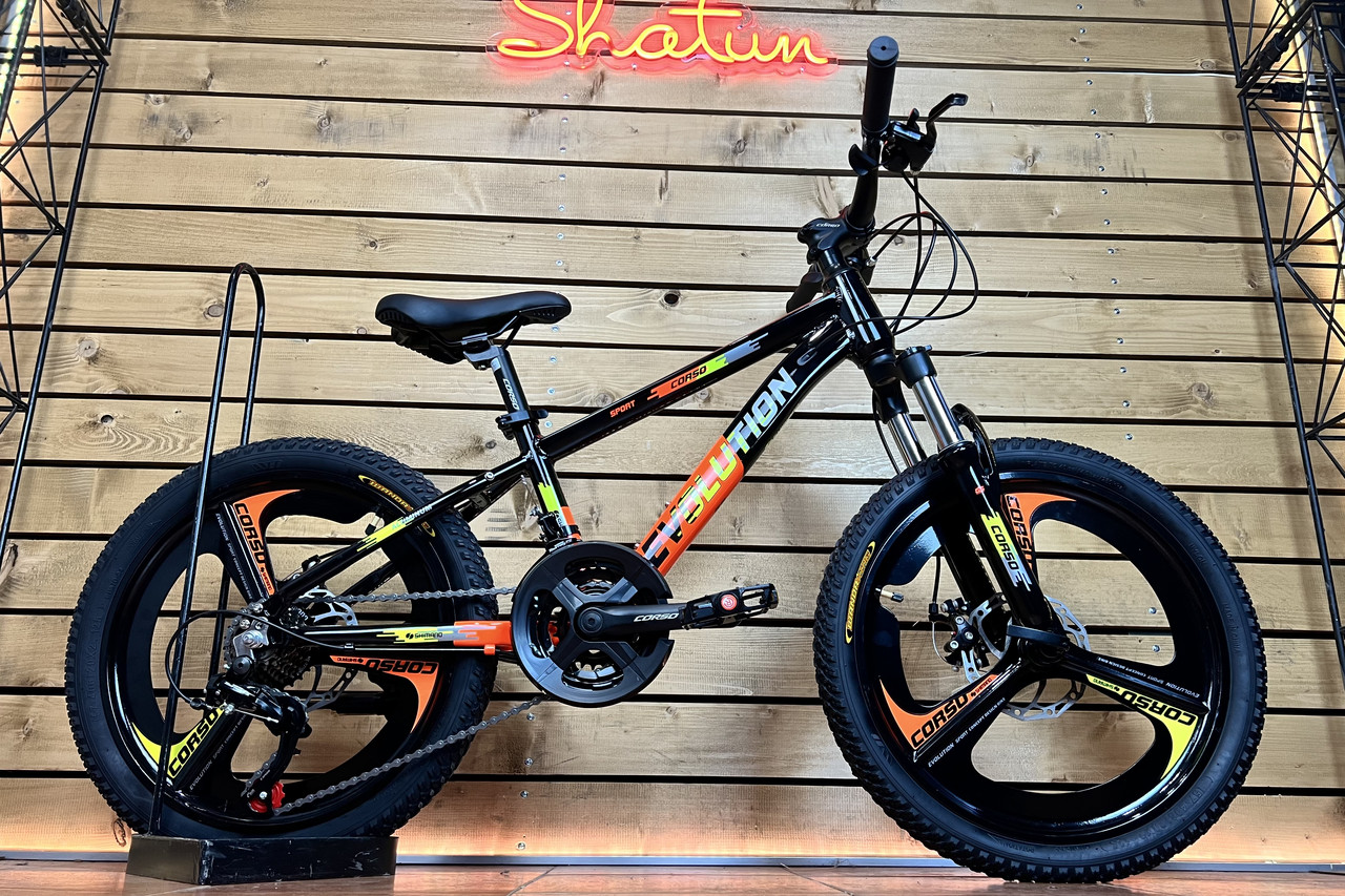 Дитячий велосипед спортивний 20" Corso Evolution EV-20617 чорно-помаранчевий на зріст 110-125 см, фото 1