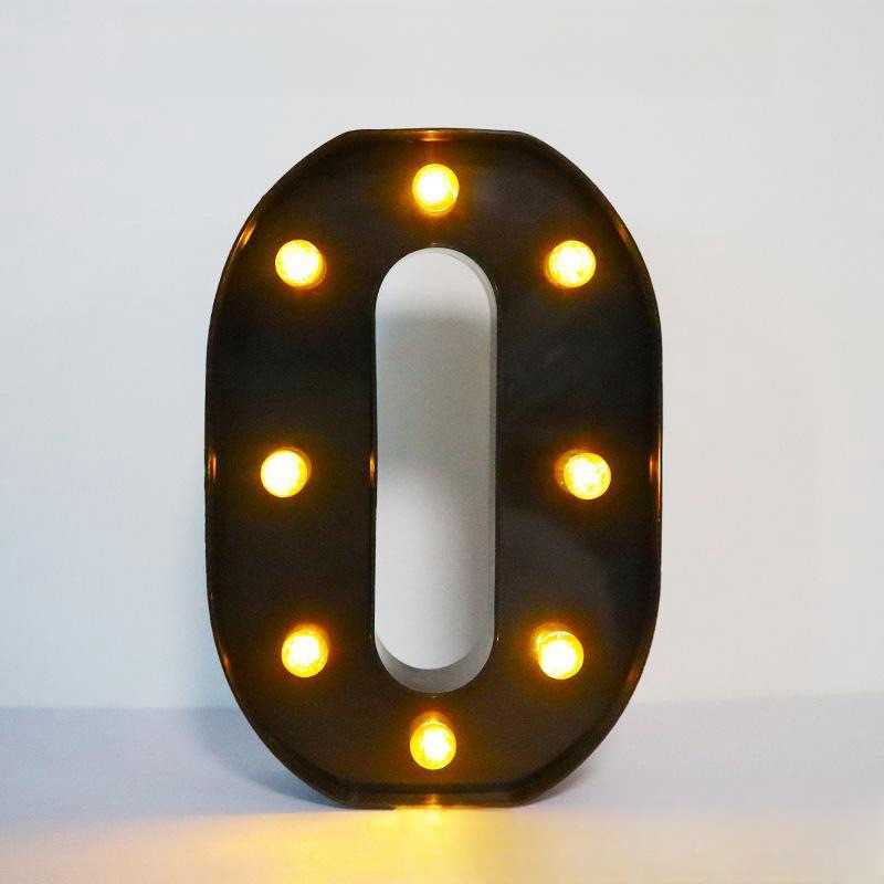 Літера з підсвіткою O об'ємна маленька 22 на 14 см чорний, фото 1