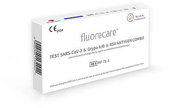 Експрес тест Fluorecare 4-в-1 (COVID-19, Грип A/B, RSV) MF-71, 1 шт.
