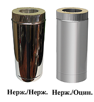 Сендвіч труба утеплена Ф200/260 мм нерж/оцинк