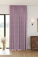 Однотонна лляна структурна штора "Safir", колір рожевий