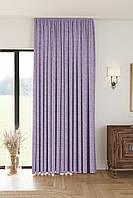 Однотонна лляна структурна штора "Safir", колір лавандовий