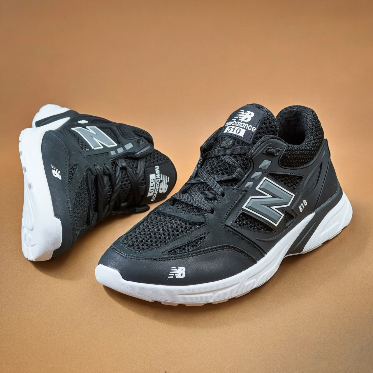 Кросівки чоловічі New Balance Olive шкіра-сітка, фото 1