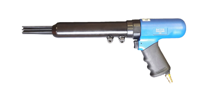 Молоток голчастий пневматичний пістолетного типу подовжений, 2400 уд/хв - Air Pro SA7316, фото 1