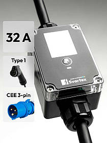 Зарядний пристрій Svartex 32A Type1 (J1772) 7.4 кВт WiFi