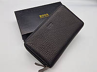 Барсетка Hugo Boss шкіряна на два замки