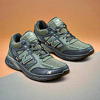 Кросівки чоловічі New Balance Olive шкіра-сітка