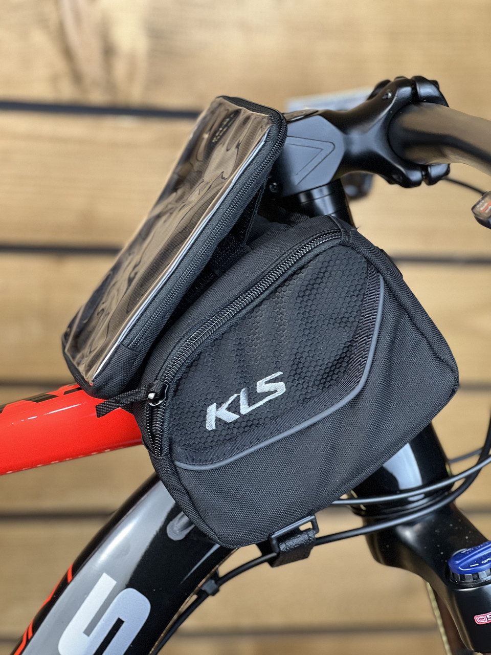 Cумка для велосипеда велосумка на раму KLS Alpha (0,9 л) чорний, фото 1