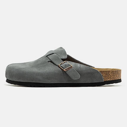 Шльопанці Birkenstock Boston Grey / Біркеншток Бостон Сірі, фото 1