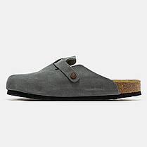 Шльопанці Birkenstock Boston Grey / Біркеншток Бостон Сірі, фото 4