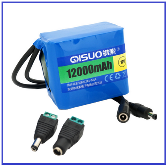 Акумуляторна батарея літієва QiSuo 12V 12Ah з елементами Li-ion 18650 (79x57x68)