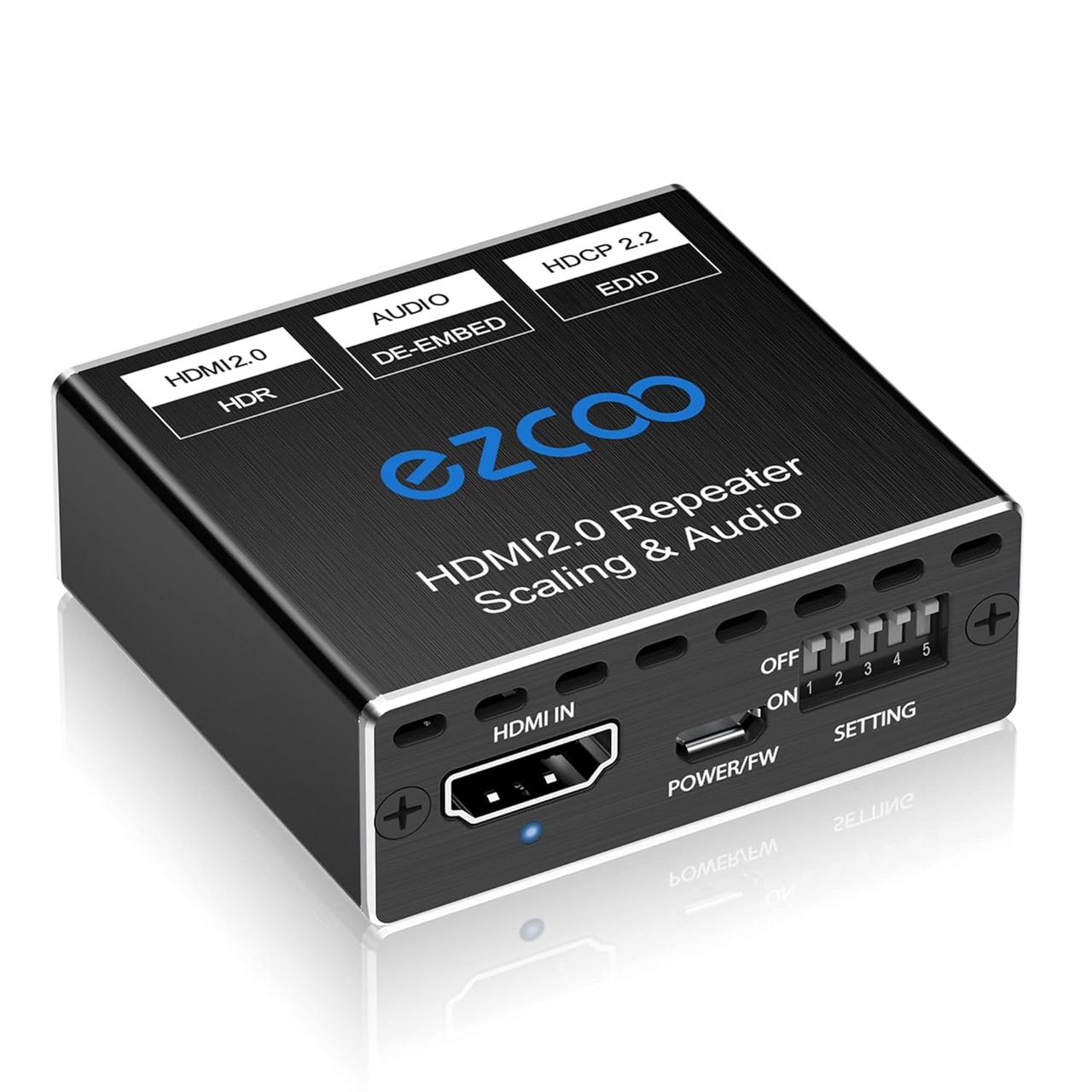 EZCOO EZ-EX11HAS-PRO - HDMI спліттер та аудіоекстрактор 1x1 4K 60Hz Atmos CEC EDID/Down-Scale/HDCP