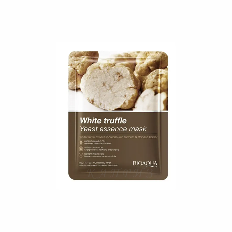 Тканинна маска з білим трюфелем Bioaqua White Truffle Yeast Essence Mask 25 г, фото 1