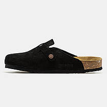 Чоловічі Шльопанці Birkenstock Boston Black / Біркеншток Бостон Чорні, фото 4