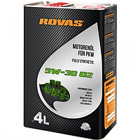 Моторна олива синтетична Rovas 5W-30 C2 4л для автомобілів, Олива Ровас