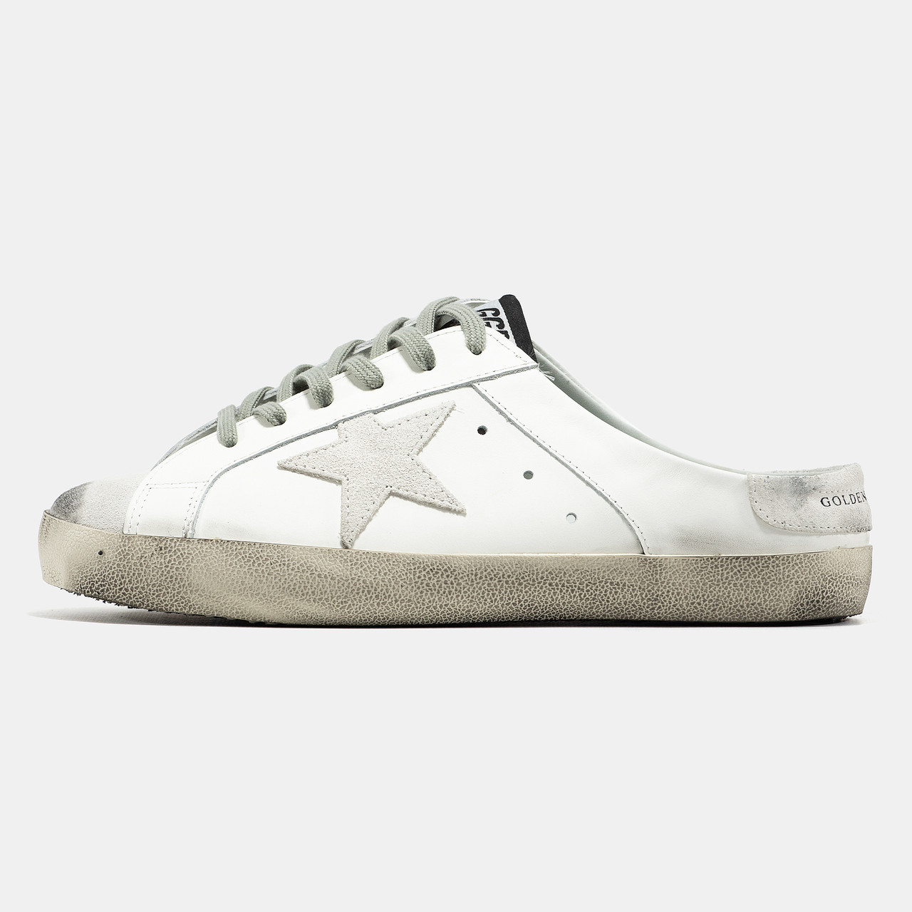 Кеди Golden Goose Super Star Sabot White Grey / Голден Гус Супер Старий Сабот Білі з Сірим