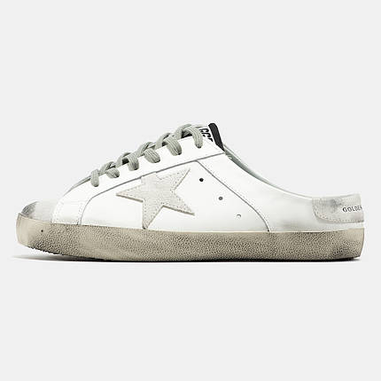 Кеди Golden Goose Super Star Sabot White Grey / Голден Гус Супер Старий Сабот Білі з Сірим, фото 1