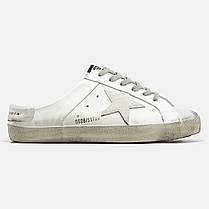 Кеди Golden Goose Super Star Sabot White Grey / Голден Гус Супер Старий Сабот Білі з Сірим, фото 3