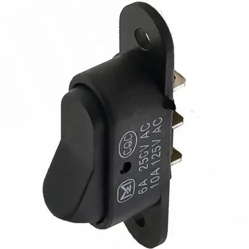 Перемикач Daier KCD1-13-102, ON-ON, 3pin, 6A 250V, чорний