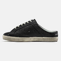 Кеди Golden Goose Super Star Sabot Black Grey / Голден Гус Супер Старий Сабот Чорні з Сірим, фото 4