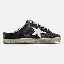 Кеди Golden Goose Super Star Sabot Black Grey / Голден Гус Супер Старий Сабот Чорні з Сірим, фото 3