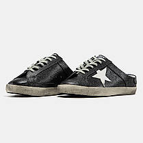 Кеди Golden Goose Super Star Sabot Black Grey / Голден Гус Супер Старий Сабот Чорні з Сірим, фото 5