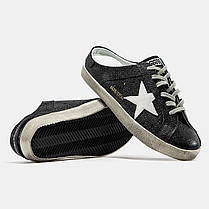 Кеди Golden Goose Super Star Sabot Black Grey / Голден Гус Супер Старий Сабот Чорні з Сірим, фото 6