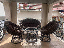 Балконні меблі ротангові зі зручними накиками