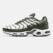Чоловічі Кросівки Nike Air Max TN Plus White Olive / Найк Аїр Макс ТН Плюс Білі з Оливковим, фото 4