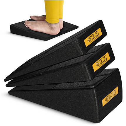 Клин-платформа 4FIZJO Slant Board 3 рівні для присідань і розтяжки Black (P-5905973400312), фото 1