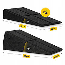 Клин-платформа 4FIZJO Slant Board 3 рівні для присідань і розтяжки Black (P-5905973400312), фото 6