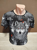 Підліткова футболка для хлопчика Туреччина Вовк на 12-18 років чорна
