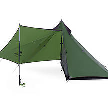Намет надлегкий із гострою верхівкою Naturehike NH17T030-L, темний зелений, фото 2