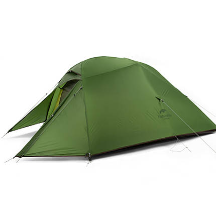 Намет надлегкий одномісний з футпринтом Naturehike Cloud Up 1 Updated NH18T010-T, 20D, темно-зелений, фото 2