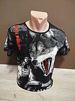 Підліткова футболка для хлопчика Туреччина Вовк на 12-18 років чорна