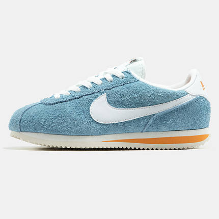 Жіночі Кросівки Nike Cortez Blue White Orange / Найк Кортез Блакитні з Білим та Помаранчевим, фото 1
