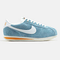 Жіночі Кросівки Nike Cortez Blue White Orange / Найк Кортез Блакитні з Білим та Помаранчевим, фото 3