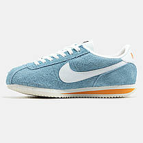 Жіночі Кросівки Nike Cortez Blue White Orange / Найк Кортез Блакитні з Білим та Помаранчевим, фото 4