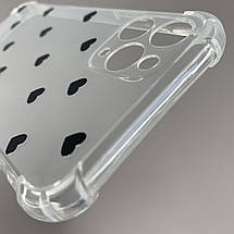 Чохол для iPhone 11 Pro чохол з бронь кутами з сердечками на телефон айфон 11 про прозорий q04t, фото 4